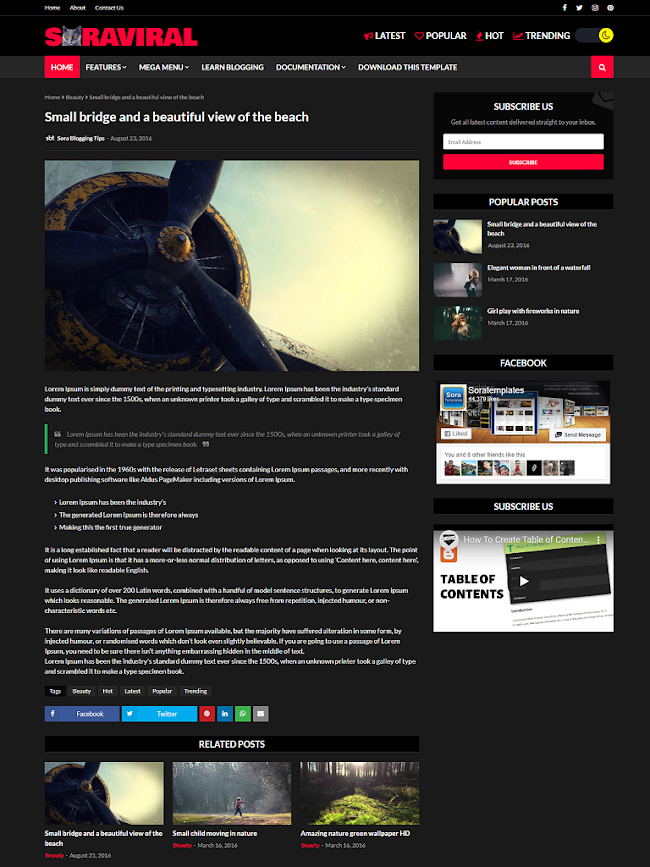 Download Sora Viral Blogger Template